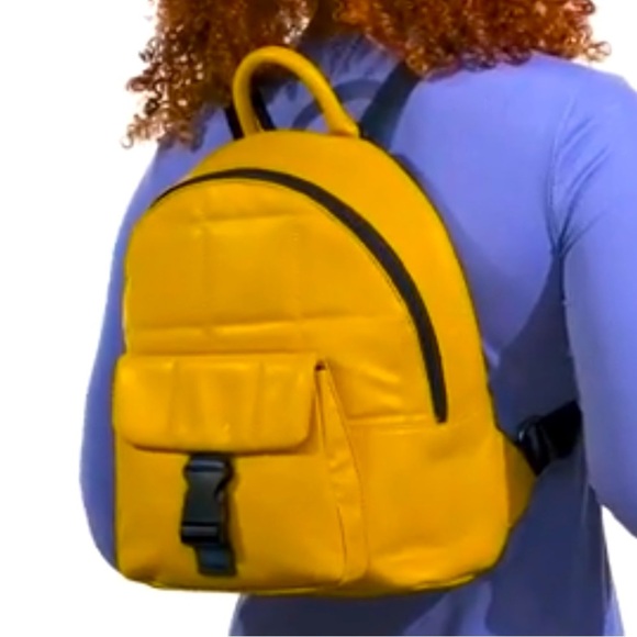 Women’s Bag NAUTICA Puff N Stuff Backpack Cornbread (Yellow) PVC AUTHENTIC New - Picture 5 of 6